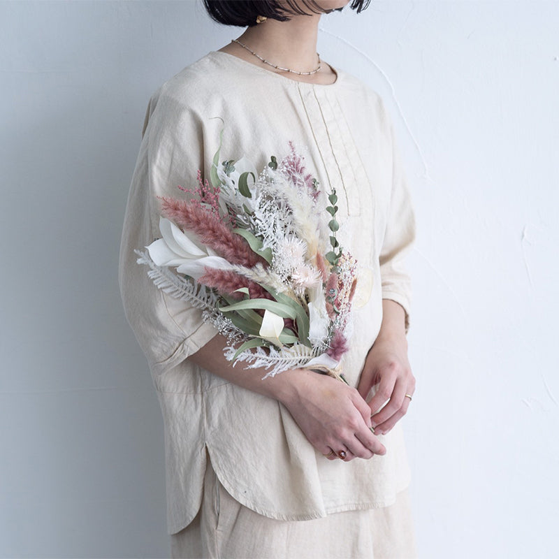 ドライフラワースワッグS White base – cot'e jardin